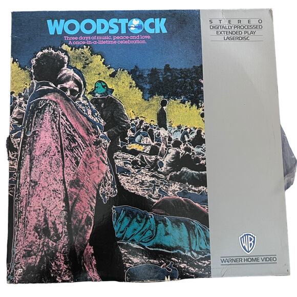 Woodstock 1969 Concert Laserdisc Two Discs Hippie Music Documentary Hendrix - Picture 1 of 3